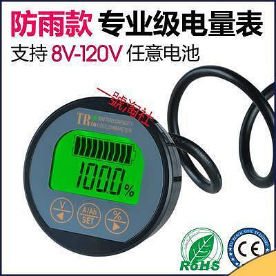 【現貨】庫侖計電量顯示器圓形磷酸鐵鋰電池 電動車電壓biao 庫倫計