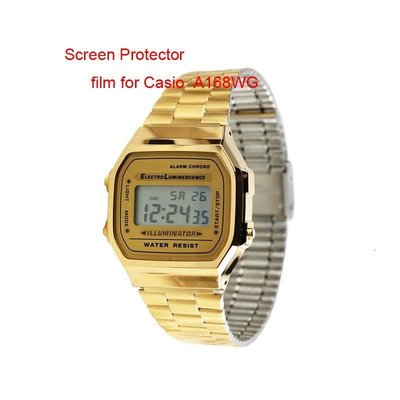 【3片裝】Casio卡西歐手錶螢幕保護膜卡西歐 A168WG A168WG-9WDF運動手錶配件減少眩光透明PET保護膜