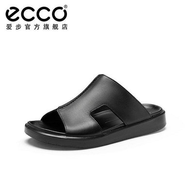 ECCO愛步夏季沙灘鞋男 露趾拖鞋男休閑涼鞋男 柔暢奢華273904