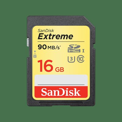 SanDisk 16G SD SDHC EXTREME 4K U3 16GB 90MB/s 相機 記憶卡 大卡