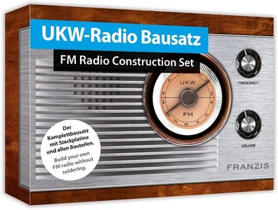 德國 Franzis FM收音機組裝套件(包含主機板和所有組件的完整套件，無需焊接即可打造您自己的收音機/組裝型收音機