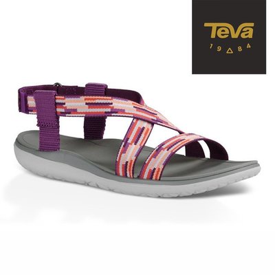 體育課TeVa TV1009807TNPR紫紅 女碼 Terra-Float Livia 輕量織帶涼鞋 流行時尚織帶鞋款