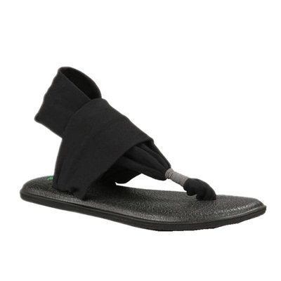 【熱賣精選】新款-黑色灰色150美國Sanuk Yoga Sling瑜伽超軟人字拖涼鞋 度假鞋