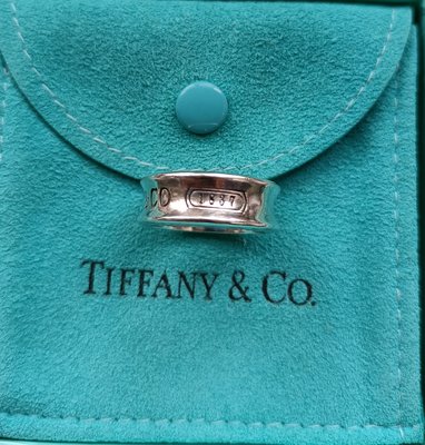 Tiffany 蒂芬尼 經典  純銀戒指   【1837】 【附原盒、防塵套】A8