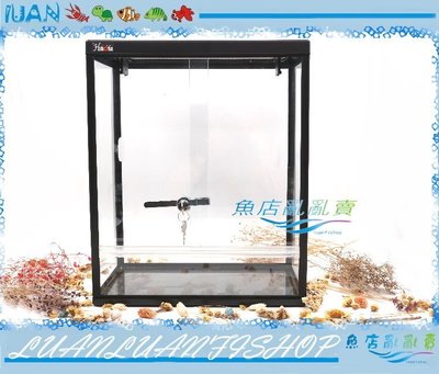 【魚店亂亂賣】HIROTA玻璃爬蟲箱RP-360型L號(36*21*45CM)兩棲.寵物缸(可滑動式玻璃門)台灣宣龍