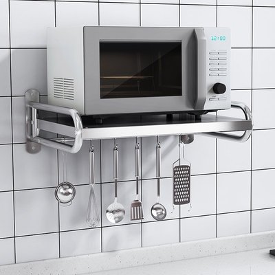 新品 微波爐置物架子壁掛式廚房置物架墻上儲物架烤箱支架收納掛架用品鵬