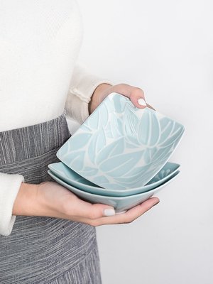 日式餐具碗波佐見燒花語系列小碗套裝手繪陶瓷家用料理碗輕奢飯碗