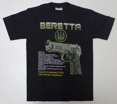 【Mr.17】軍事 BERETTA 貝瑞塔 177 手槍 生存遊戲 進口T-SHIRT 短袖 T恤(AM032)