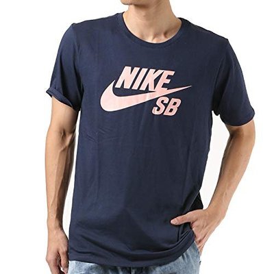 現貨 iShoes正品 Nike SB Logo Tee 男款 短袖 藍 粉 上衣 短T 休閒 運動 821947462