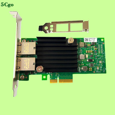 5Cgo【含稅】intel英特爾X550-T2 PCI-E RJ45雙口群輝萬兆電口網卡2.5g 5g