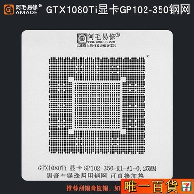 易匯空間 顯卡GTX1080Ti核心GPU芯片鋼網植錫臺GP102-35-K1-A1錫膏錫球兩用WJ667