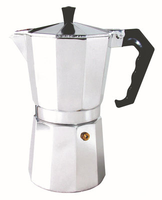 本色鋁摩卡咖啡壺八角咖啡壺八角摩卡咖啡壺可LOGO 無鑒賞期