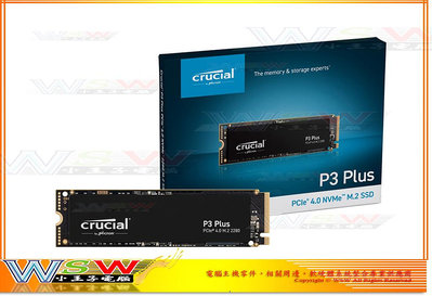 【WSW 固態硬碟】美光 P3 PLUS 1TB 自取1950元 M.2 PCIe 讀4700M 全新公司貨 台中市