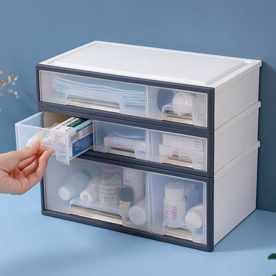 藥箱家庭裝家用大容量多層抽屜醫藥箱應急醫護藥品整理收納盒大號特價