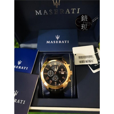 二手全新MASERATI WATCH 瑪莎拉蒂手錶 R8871612002 經典三環石英錶 錶現精品公司 原廠正貨