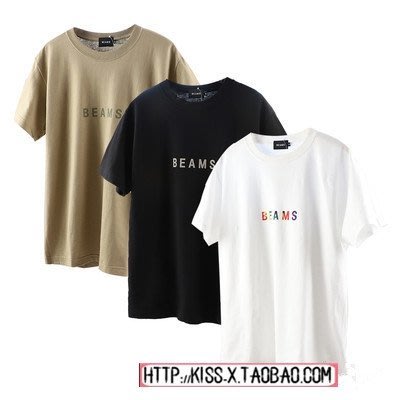 2020日本潮流夏季新款BEAMS LOGO TEE胸口字母印花情侶裝短袖t恤-雙喜生活館
