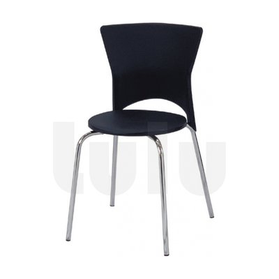 【Lulu】 巧思椅 黑色 341-13 ┃ 餐椅 餐廳椅 休閒椅 造型椅 洽談椅 休閒餐椅 休閒餐桌 電鍍 用餐椅 椅