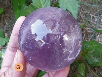 &amp;&amp;~紫雲軒水晶~&amp;&amp;【3.天然高檔透光紫水晶球 374.4g 】64.5mm