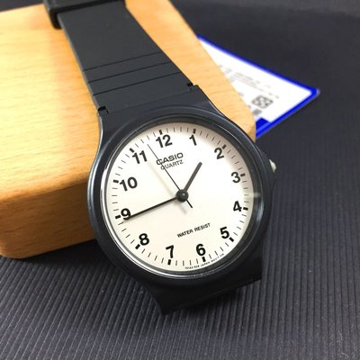 日本 卡西歐 CASIO 原裝公司貨 黑字白面 數字面盤 考試錶 數字錶 石英錶 MQ-24-7BLDF