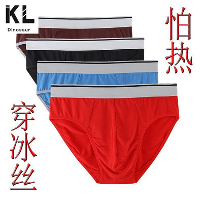 大尺碼L5XL 男士莫代爾內褲 冰絲內褲 三角內褲 透氣內褲 竹纖維內褲 舒適抗菌抑菌 冰涼內褲 運動內褲 三角褲