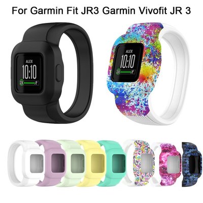 Garmin Vivofit JR3 軟矽膠錶帶兒童無扣腕帶