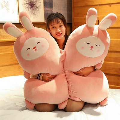 美琪百貨屋日本可愛櫻花兔子毛絨玩具陪你睡覺超軟抱枕女生床上娃娃公仔兒童安撫玩偶生日禮物