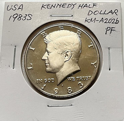 1983 年 美國 甘迺迪 舊版 大型 1/2 美元 錢幣 KENNEDY HALF Dollar 精鑄 幣