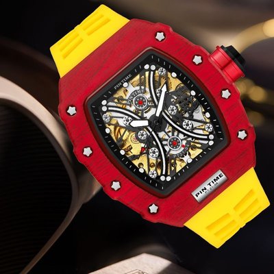 男士手錶 PINTIME/品時新款抖音網紅同款鏤空全自動機械男錶米勒男士手錶