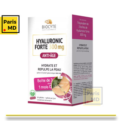Paris MD💯法國代購 BIOCYTE 300mg玻尿酸膠囊經濟裝90粒 大容量
