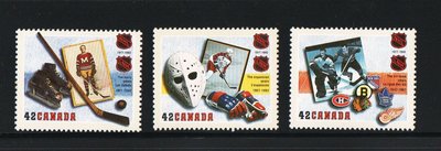 (ACP15)加拿大國家冰球聯盟(National Hockey League，簡稱NHL)紀念郵票未使用新票一套3枚，