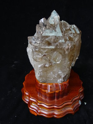 ~shalin-crystal~巴西鱷魚骨幹水晶~1.71公斤~含水膽~完整度高~除穢聚氣~化煞聚財~值得珍藏!