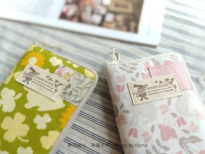 鄉村拼布質感　L型拉鍊手機袋 （愛麗絲系列／春之野宴）粉色款