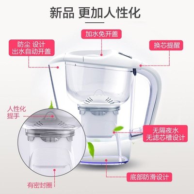 美的凈水壺家用濾水壺QC1651A廚房濾水壺原裝濾芯~低價