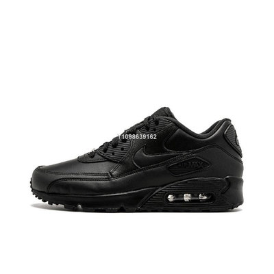 Nike Air Max 90 Leather Black 全黑 黑 慢跑鞋 男女款 302519-001