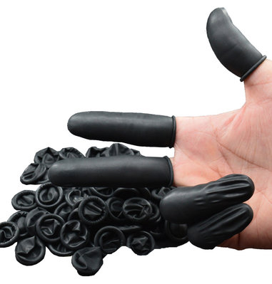 黑色乳膠手指套 防靜電 拋棄式指套 一次性使用 無粉乳膠手指套 矽利康 修邊 塗抹 手指套 美睫 紋繡 美容師