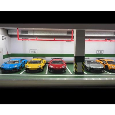 客製 1/64 多美 綠光 TARMAC 場景 情景 微觀 模型車模 場景 停車場 洗車場 保養廠 地下車庫