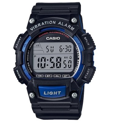 【萬錶行】CASIO 大錶面運動休閒腕錶 W-736H-2A
