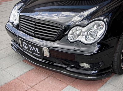 TWL台灣碳纖 Benz W203 05 06 07年 AMG款 C32晶鑽魚眼投射大燈組 鹵素燈 C230 C280