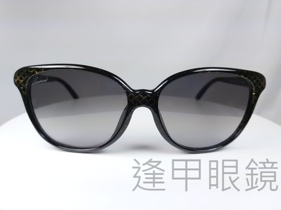 『逢甲眼鏡』GUCCI太陽眼鏡 黑色鏡框 黑色鏡面 金色菱格花紋 【GG3635/F/S DXF】