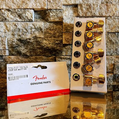 Fender Gold Deluxe Locking Machine Heads 捲弦器 鎖定式 弦鈕 套組(6顆)