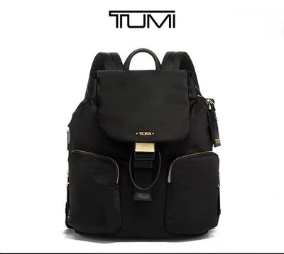 現貨直出 Tumi Voyageur Rivas backpack 黑色女士電腦包中性雙肩背包(附購證) 明星大牌同款