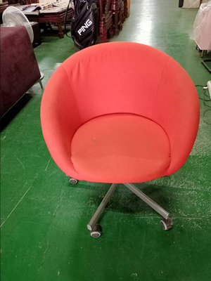 二手家具全省估價(集穎全新/二手家具)--IKEA紅色布面休閒椅 個人扶手椅 洽談椅 C-3012901