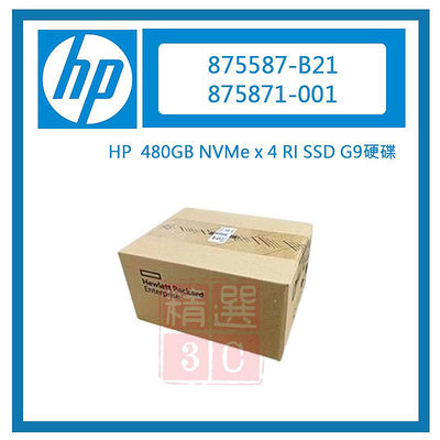 HP  875587-B21 480GB NVMe x 4 RI SSD G9  875871-001硬碟