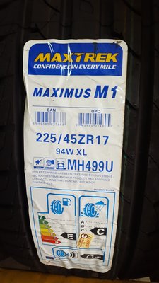 +超鑫輪胎鋁圈+  新迪斯 MAXTREK MAXIMUS M1 225/45-17 另有 F1A3 S001