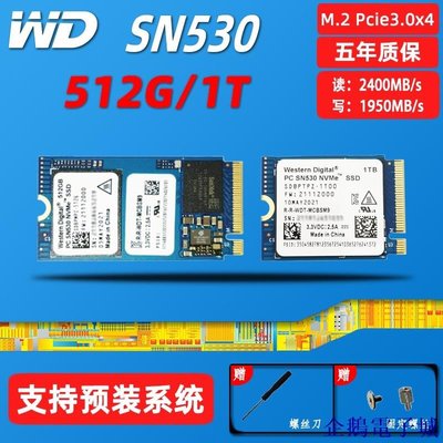溜溜雜貨檔【 品質保障】WD/西部數據 SN530 512G 1T M.2 M2 2230 2242 NVME PCIE固