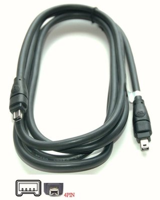 ?保固六個月?IEEE 1394 4P-4P (Firewire Cable 9-4) 1.8M