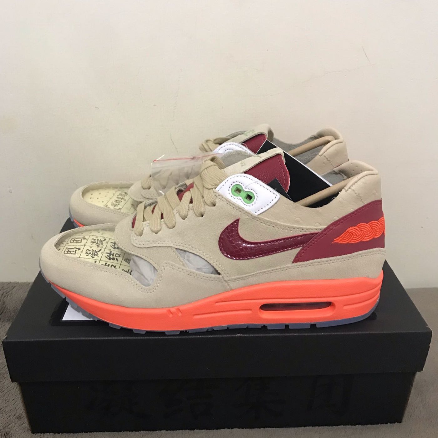 賣CLOT x NIKE AIR MAX 1 K.O.D. 死亡之吻OG配色US9重磅聯名回歸陳冠希