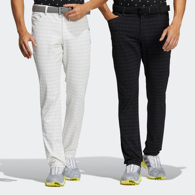 藍鯨高爾夫 Adidas GOLF 幾何圖形男長褲 #HS900（1白灰/2黑色）