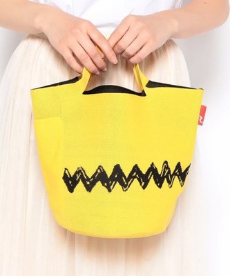 【限時代購】全新日本專櫃ROOTOTE &amp; SNOOPY聯名超可愛俏皮造型針織面料手提包/托特包(黃色)