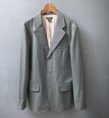 美國品牌 GUESS JEANS 灰色條紋 休閒西裝外套 M號